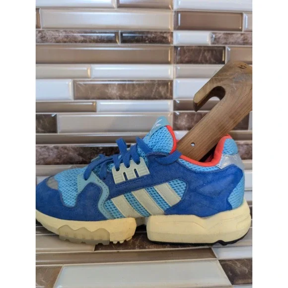 Coshian① Adidas ZX Torsion Shoes Mens 7.5 Cyan Mesh Athletic